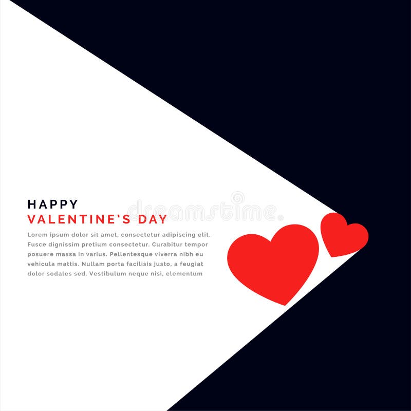 Flacher Hintergrund mit zwei Herzen und Textraum für Valentinsgrußtag