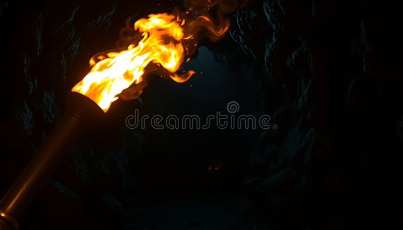 Flacără de ardere a flăcării care arde flacăra flăcării, lanternă cu flacără, sursă luminoasă cu foc Generația AI vector illustration