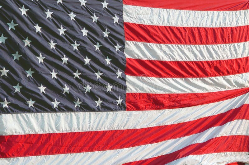 A stelle e strisce della bandiera americana.
