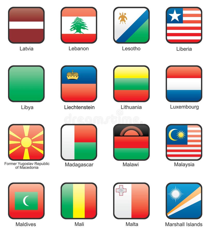 Flag icon set (part 7). Flag malta vector vectors