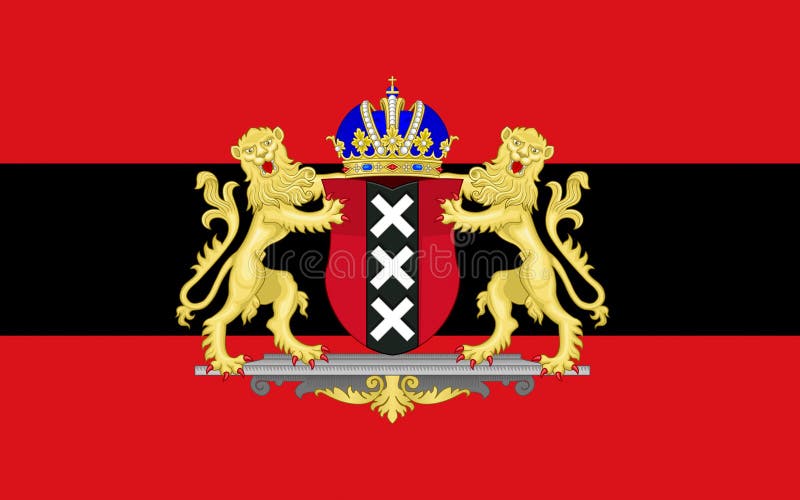 Flag of Amsterdam stock illustration. Illustration of netherlands - 2158679