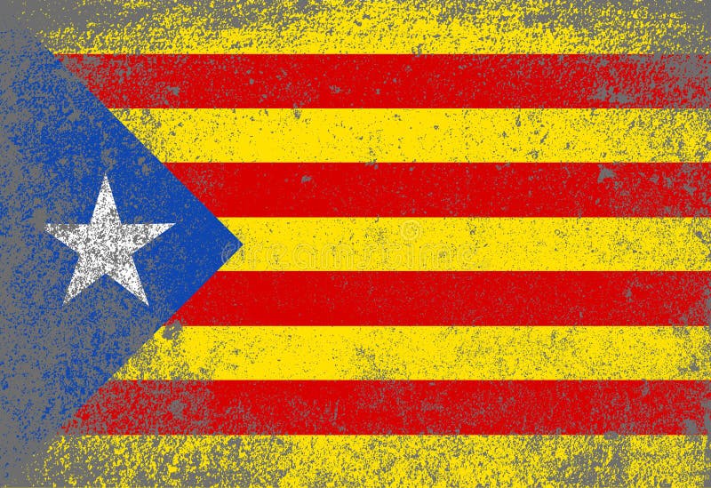 Spain and catalonia flags Royalty Free Vector Image