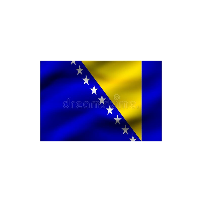 Download Flag Of Bosnia And Herzegovina. Stock Illustration - Illustration of color, official: 118868883