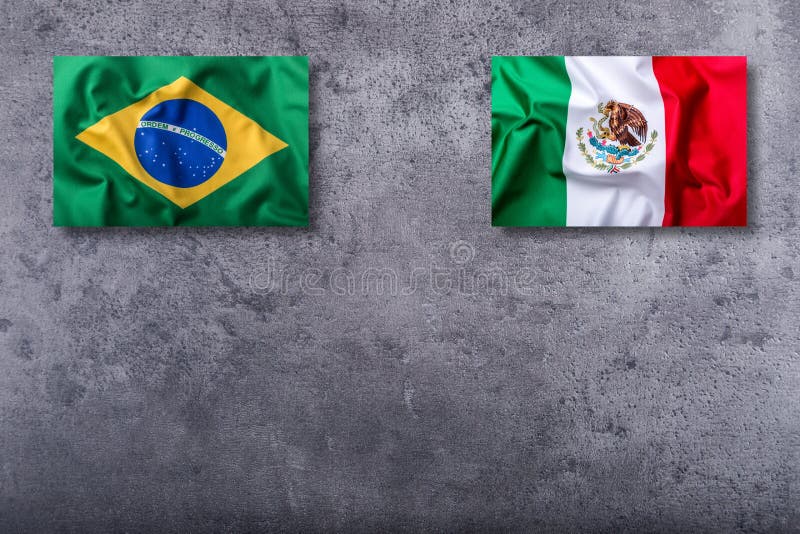 Brazil Vs Mexico Smoke Flag,quarter Finals, Football World Cup 2018