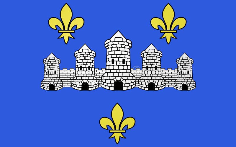 Flag of Chateau-Thierry, France Stock Illustration - Illustration of ...