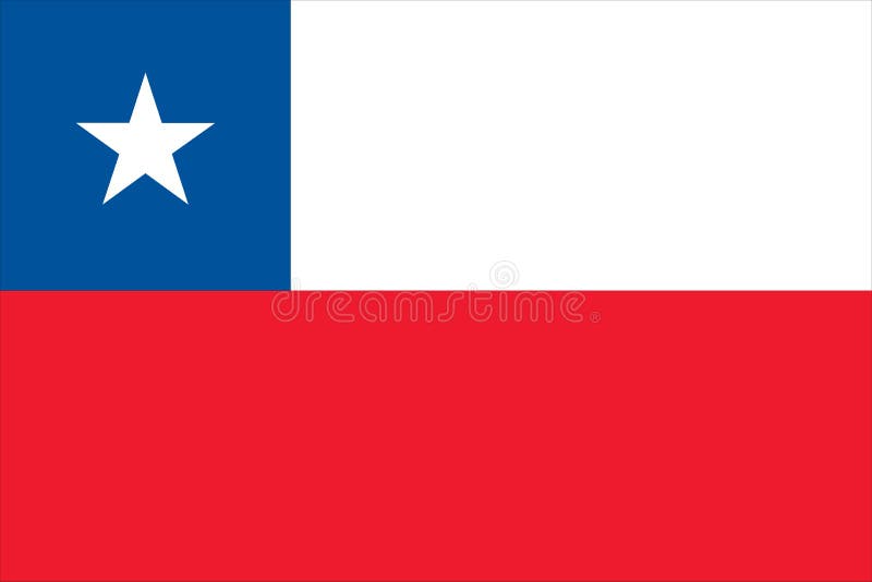 Flag of chile - chilean flag vector illustration