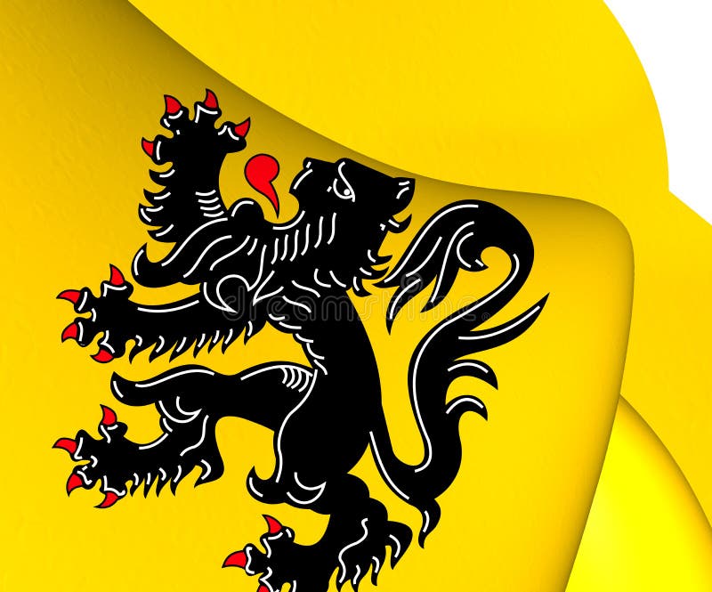 Flag of Flanders - Belgium stock illustration. Illustration of belgium ...