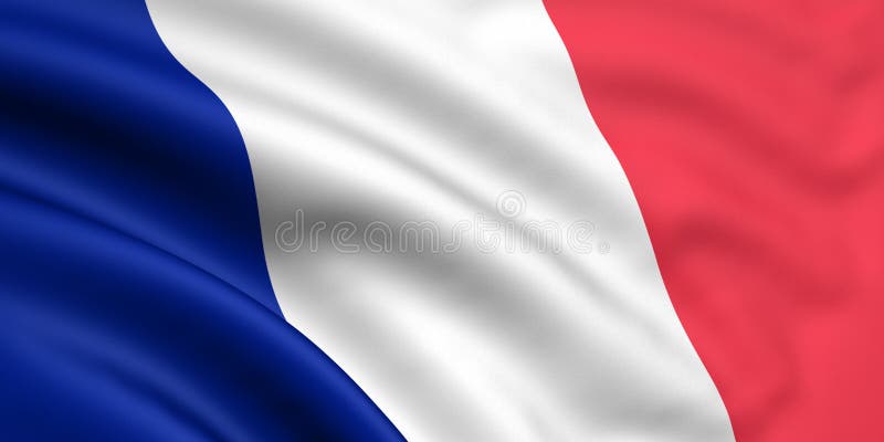 Tridimensional fusionado bandera de Francia.