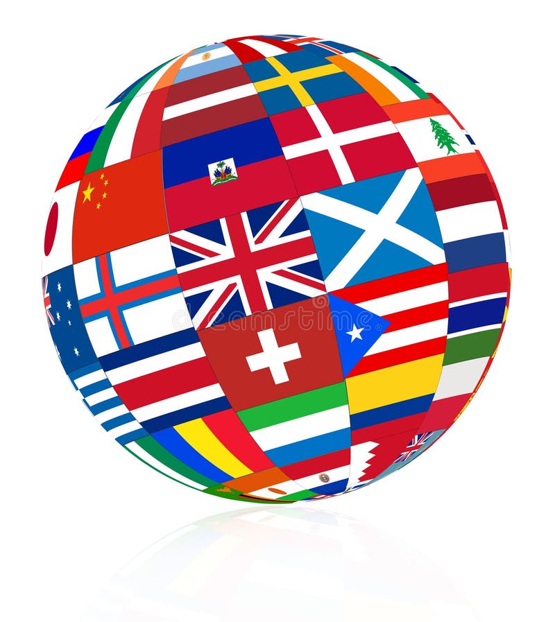 Flag globe stock vector. Illustration of flag, national 23391078
