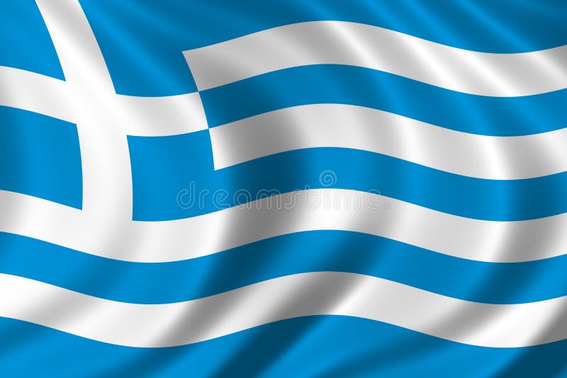 Flag of Greece stock illustration