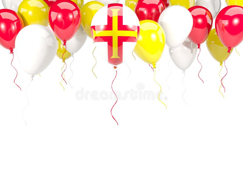 Flag of Guernsey on Balloons Stock Illustration Illustration of country, balloon 93712857