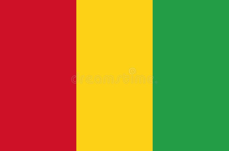 Flag of Guinea (Africa) stock illustration. Illustration of