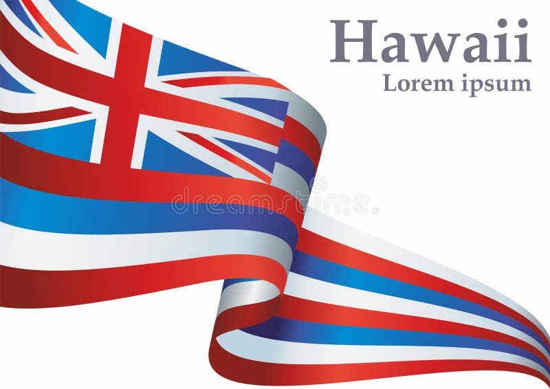 Flag of Hawaii, State of Hawaii, United States of America. Template for award design, an official document with the flag of Hawaii vector illustration Flag of Hawaii, State of Hawaii, United States of America. Template for award design, an official document with the flag of Hawaii vector illustration