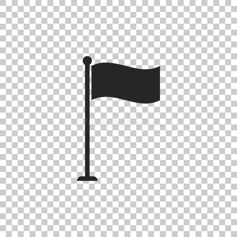 Flag Icon Isolated on Transparent Background. Location Marker Symbol ...