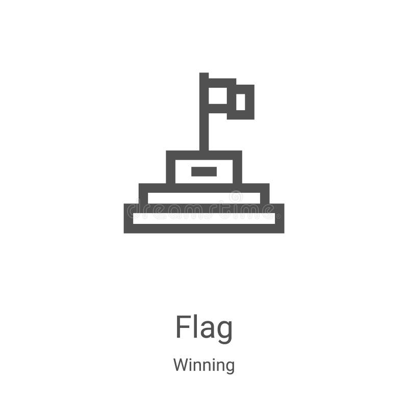 flag icon vector from winning collection. Thin line flag outline icon vector illustration. Linear symbol for use on web and mobile stock illustration flag icon vector from winning collection. Thin line flag outline icon vector illustration. Linear symbol for use on web and mobile stock illustration