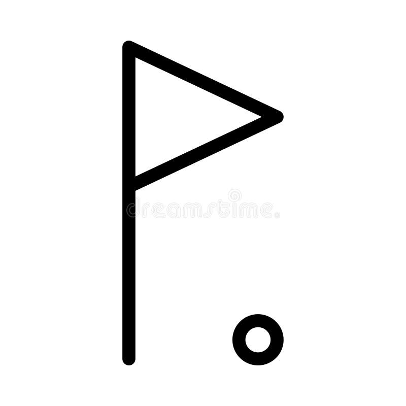 Flag vector thin line icon vector illustration