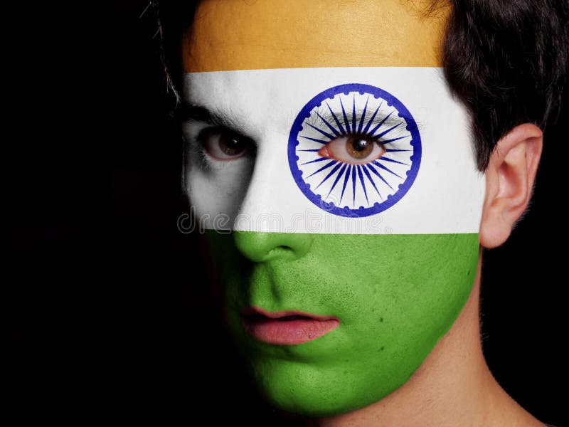 Indian Flag Face Painting