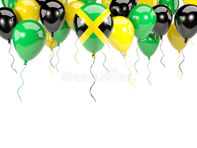 Flag of Jamaica on Balloons Stock Illustration Illustration of symbol