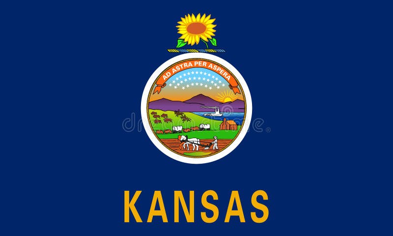 Flag of Kansas stock illustration