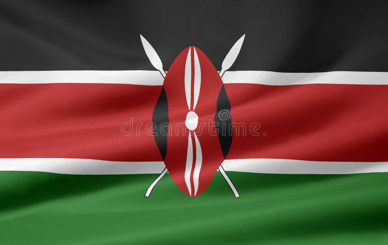 Flag of Kenya stock illustration. Illustration of design 6477437