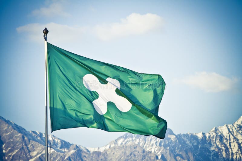 Flag of the Lombardy Region in Italy Stock Image Image of region