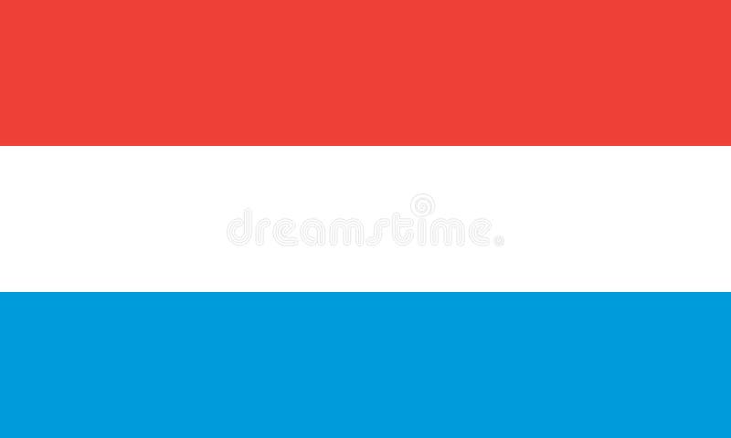 Flag Of Luxembourg Oficial Colors And Proportions Stock Vector