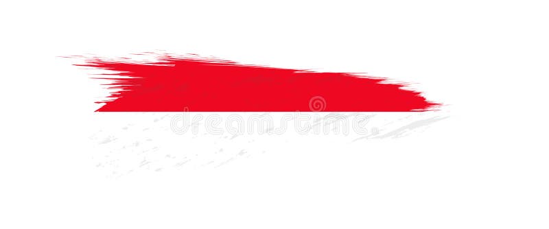 Flag of Monaco in grunge brush stroke royalty free illustration Flag of Monaco in grunge brush stroke royalty free illustration