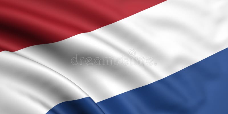Flag Of Netherlands stock illustration