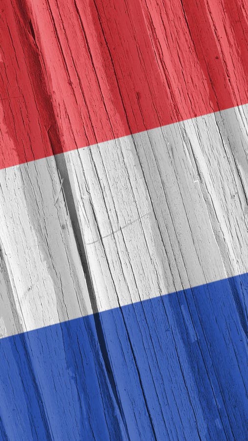 The Flag of the Netherlands on Dry Wooden Surface, Cracked with Age. Mobile  Phone Wallpaper Stock Photo - Image of plank, material: 219408054