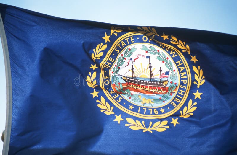 Flag of New Hampshire stock photo. Image of color, flagpoles 23166412