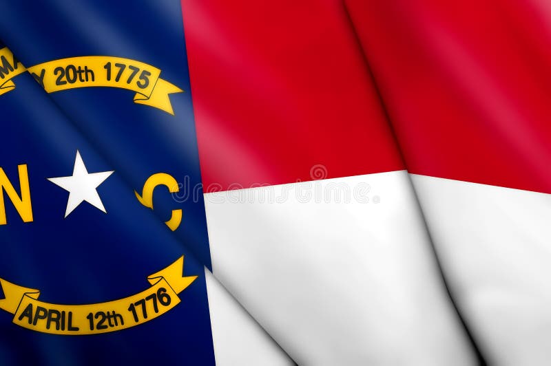 Flag of North Carolina (USA) vector illustration