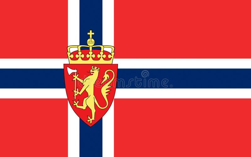 Flag of Norway stock illustration. Illustration of emblem - 131897423