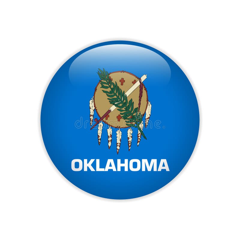 Download Oklahoma State Flag Button stock illustration ...