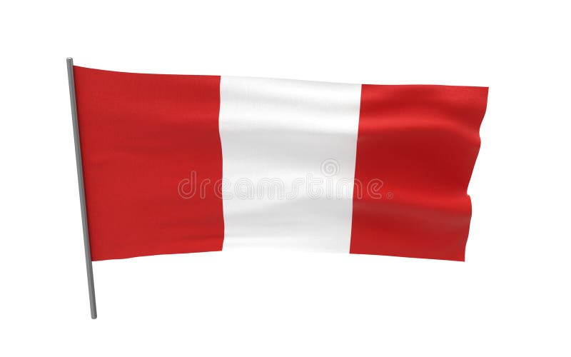 Flag of Peru stock illustration. Illustration of banner - 154042689
