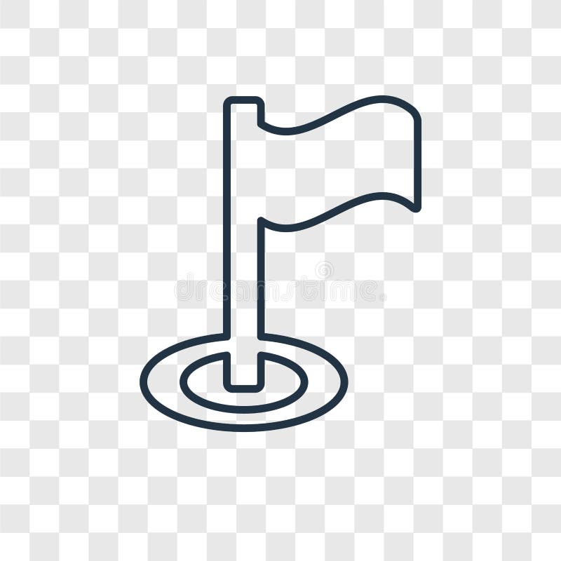 Flag point concept vector linear icon on transparent ba royalty free illustration Flag point concept vector linear icon on transparent ba royalty free illustration