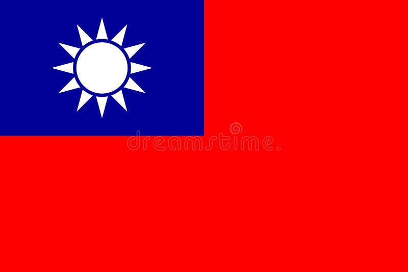 Flag Republic of China - Taiwan in official vector vector illustration Flag Republic of China - Taiwan in official vector vector illustration