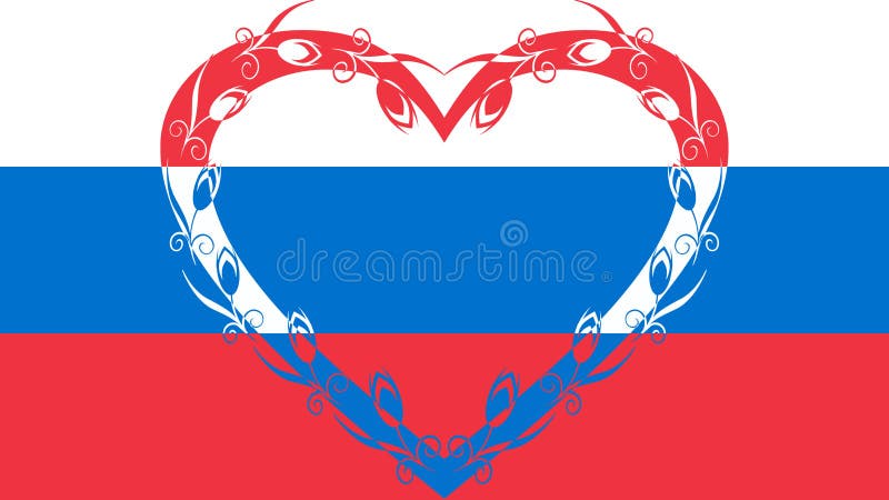 Russia Large Heart Flag  National flag, National flag photo, Russia