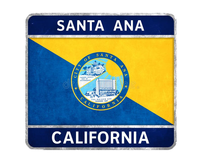 Flag of Santa Ana in California USA Stock Illustration Illustration