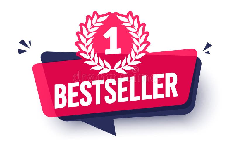 Dynamic Label With Text Bestseller royalty free illustration