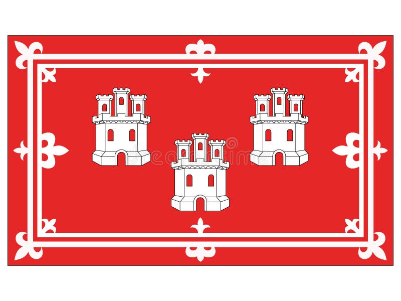 Flag of the Scottish City of Aberdeen stock illustration