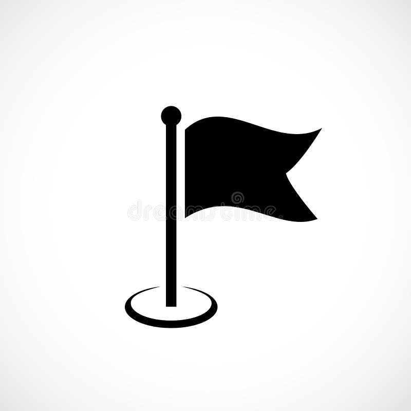 Download Red Waving Flag Vector Icon Stock Vector - Illustration of ...