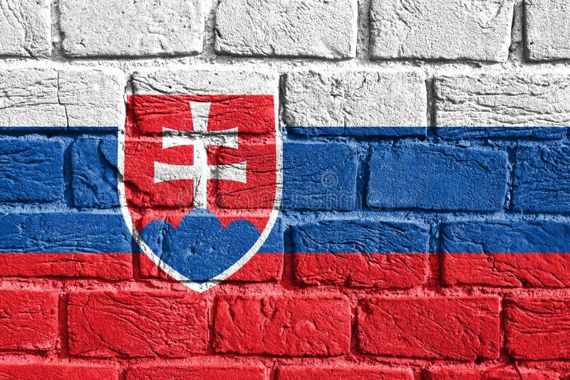 Flag of Slovakia on the wall
