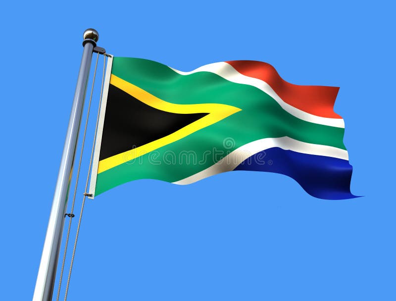 Flag of south africa stock illustration. Illustration of government