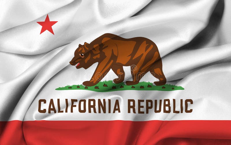 Flag of the state of California vector illustration
