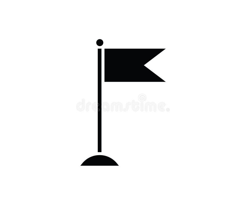 Flag symbol shape icon stock vector. Illustration of label - 186056832