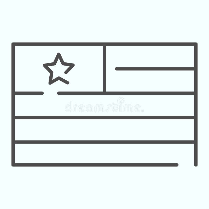 Download Flag Thin Line Icon. Little Flag Illustration Isolated On ...