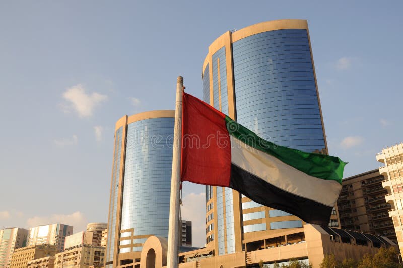 Flag of United Arab Emirates in Dubai, United Arab Emirates