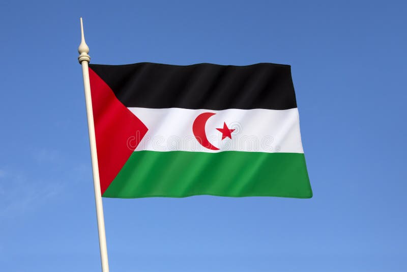 Flag of Sahrawi Arab DemocraticRepublic. Stock Illustration - Illustration of na