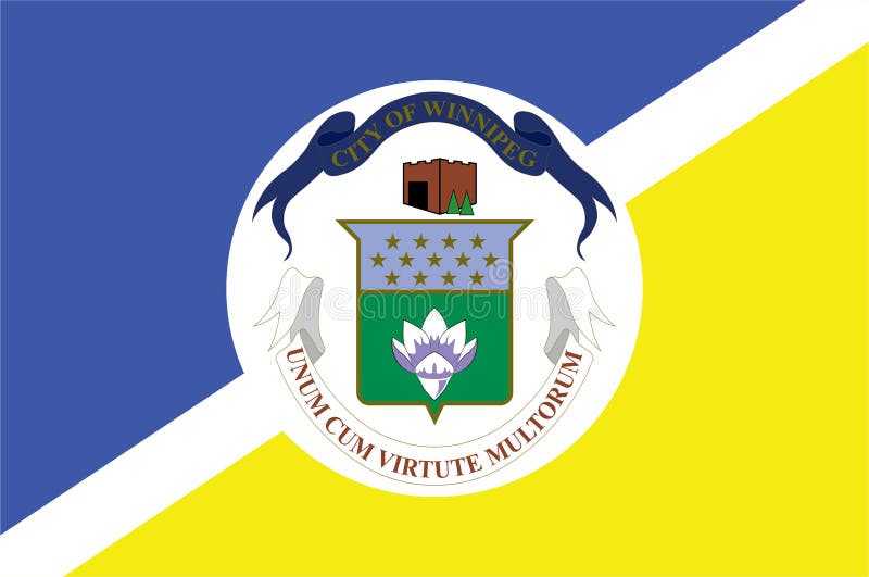 Flag of Winnipeg in Manitoba, Canada Stock Illustration Illustration