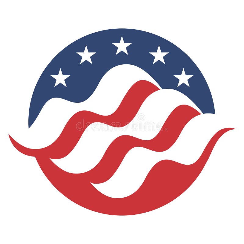 Flaga Amerykańska okręgu abstrakt